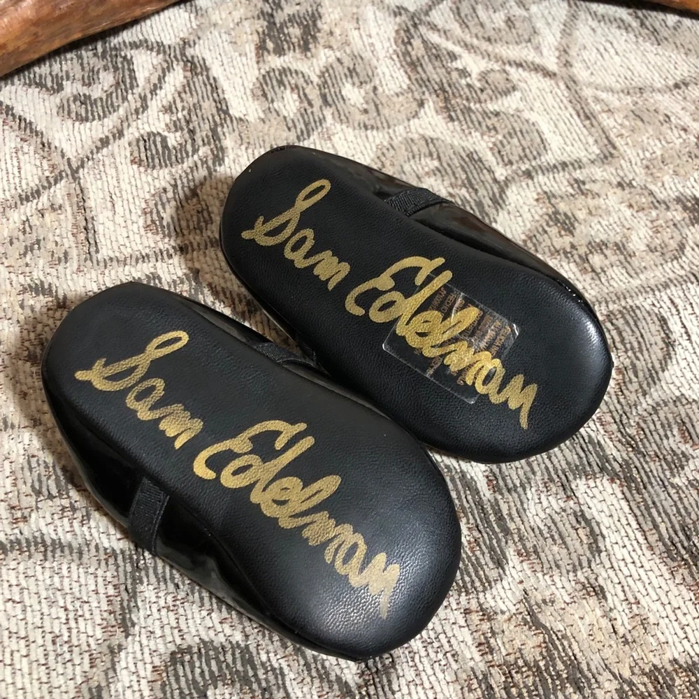 Sam Edelman Black Patent Leather Ballet Baby Shoes